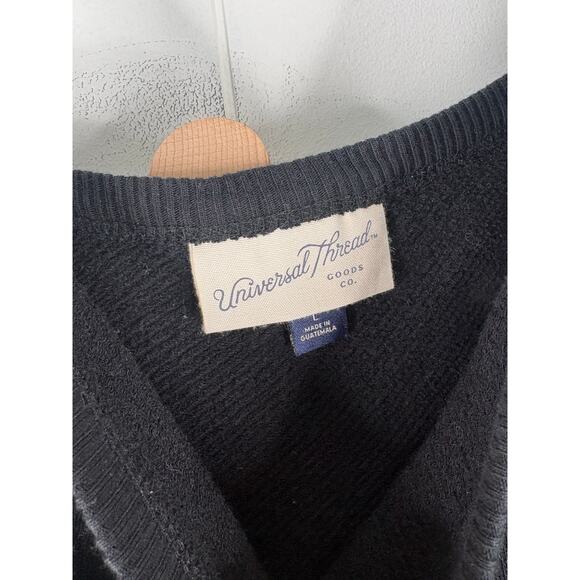 Universal Thread Leisure Studio French Terry Jumpsuit Black Large Black - Picture 9 of 9